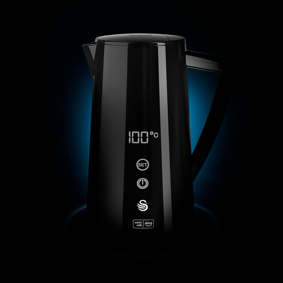 a black smart kettle