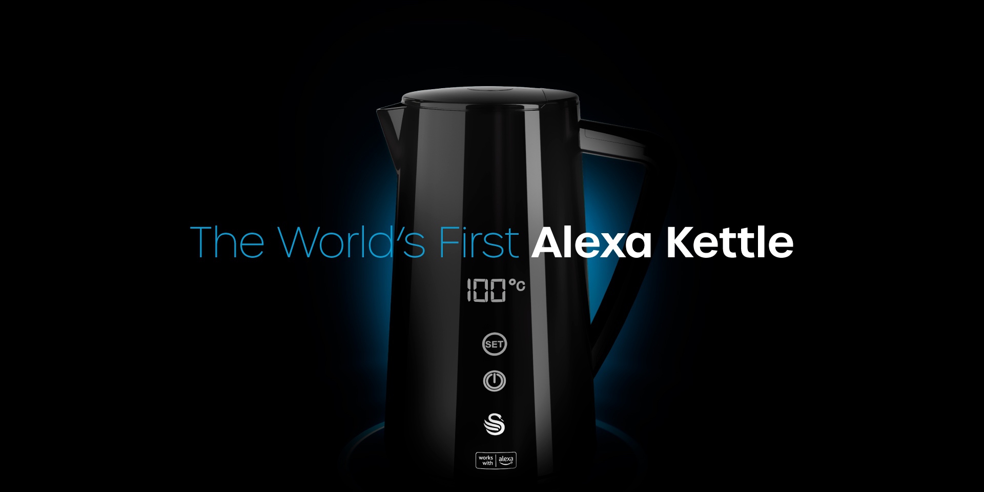 a black smart kettle with the words the world's first flex kettle